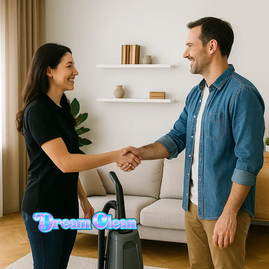 Happy family after home cleaning in Weaverville NC